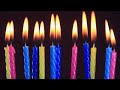 Colorful Birthday Candles Burning Stock Video