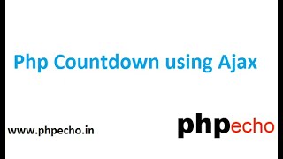 Php Quiz timer using ajax | Ajax Countdown With Session