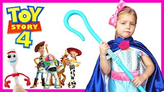 Kin Tin Dresses up To Become Bo Peep From Disney Toy Story! Pretend Play and Hide and Seek