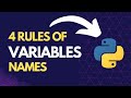 Rules for setting variable names in Python | Python Tutorial for Beginners
