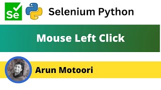 Mouse Left Click using Selenium Python (Selenium Python)