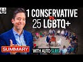 1 Conservative vs 25 LGBTQ+ Activists (feat. Michael Knowles) | Surrounded - SUMMARY podcast