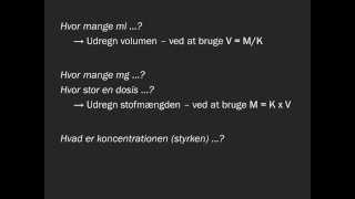 Medicinregning: Sådan kan du beregne koncentration, stofmængde og volumen