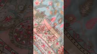 Pure crepe printed embroidery suit salwar dupatta fabric #badarpur new delhi