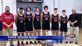 Fyffe wins senior night