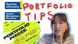 Accepted Architecture Art portfolio + TIPS | TMU Ryerson & UofG 2023