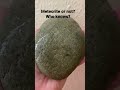 meteorite stone green colour with visible net.