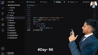 Python program to remove a character from a string #codeeveryday #100daysofcode #python