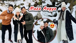 Bhabhi Ne Pehli Bar Dekha Snowfall☃️😍 | Maza Aagya | Vinay Thakur Vlogs