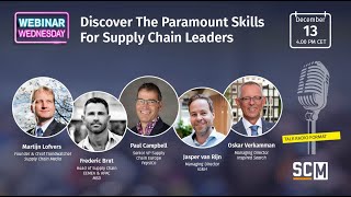 SCM Webinar Wednesday | Discover the paramount skills for supply chain leaders