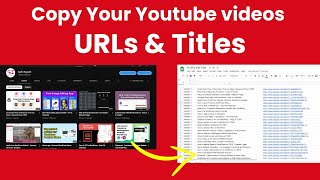 Copy  Videos Titles And URLs From YouTube Channel