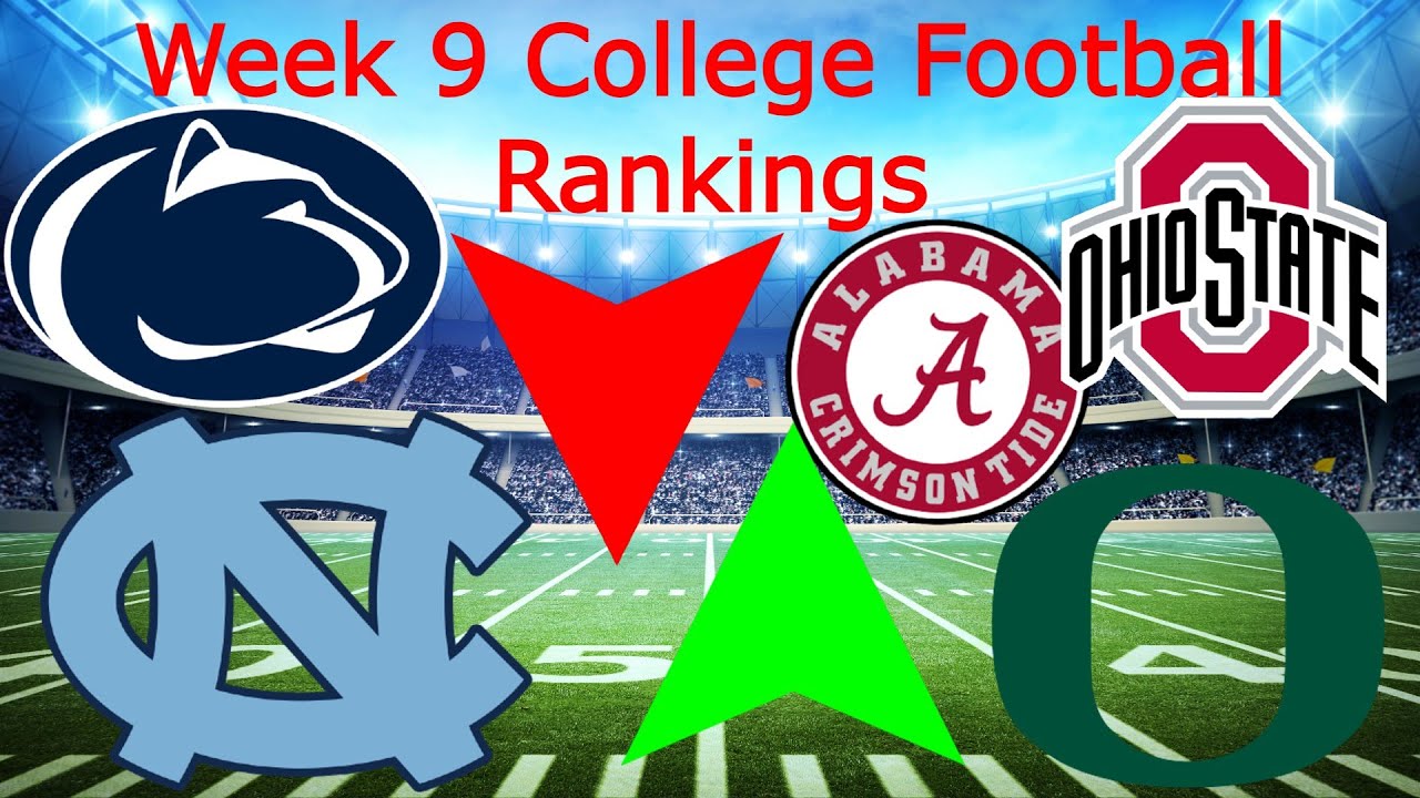 My Week 9 College Football Rankings || Updated Playoff Predictions ...