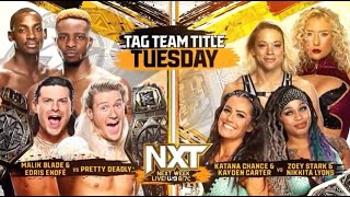 WWE NXT October 25, 2022 Tag Team Title Tuesday Official Match Card