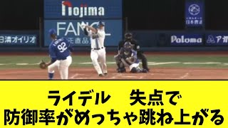 【悲報】中日ライデル　失点で防御率がめっちゃ跳ね上がる【2chなんj】