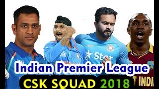 VIVO IPL 2018 - CSK SQUAD | Whistle Podu for Chennai Super Kings - IPL Auction 2018 - Complete List