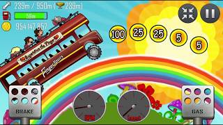 GOOD GAMES TO  PLAY★Hill Climb RACING TOURIST BUS ON RAINBOW ROAD★GAMEPLAY