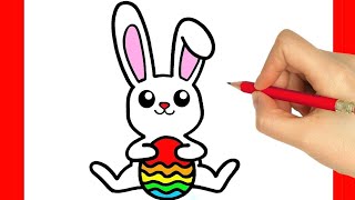 HOW TO DRAW EASTER BUNNY EASY - HOW TO DRAW A ESTER BUNNY EASY