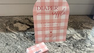 Diaper raffle tickets