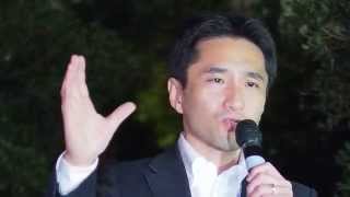 2015.10.23 金曜官邸前抗議：藤野やすふみ 衆議院議員〈国会正門前〉