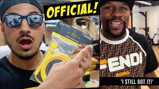 (MY REACTION) MAYWEATHER JUMPING ROPE WITH THE RUSH ATHLETICS SPEED ROPE!! | MAKING HISTORY
