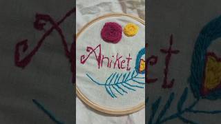 Hand embroidery on handkerchief #art #embroiderydesign #craft #handmade #thread #diy