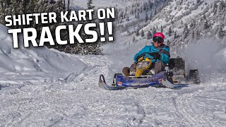 Modded shifter kart rips Utah snow and big sled jumps!