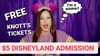 HOW I WON‼️FREE THEME PARK ADMISSION TICKETS 🎫