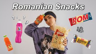 Trying Romanian snacks