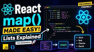 React Lists and map() Explained for Beginners 🚀reactjs, react map, react lists, javascript, react