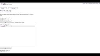 String-2 (cat_dog) Python Tutorial || codingbat.com