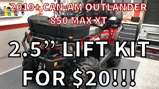 2.5’’ lift kit install on a 2019 Can-Am Outlander 850 Max XT