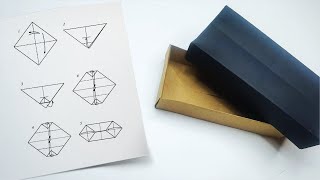 A simple rectangular box.  Origami diagram