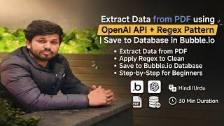 Extract Data from PDF using OpenAI API + Regex Pattern | Save to Database in Bubble.io