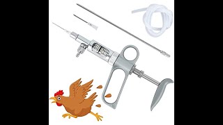 Adjustable Animal Husbandry Gun Type Metal Syringe Automatic Cattle Medicine Injector Syringe