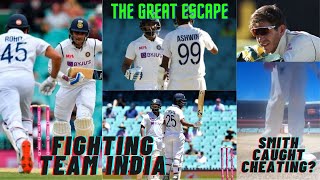 INDIA vs AUSTRALIA | 3rd TEST REVIEW | HISTORIC DRAW | SMITH CHEATING? | #INDAUS |