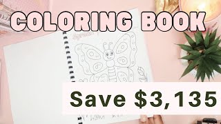 COLORING BOOK SAVINGS IS HERE!! | Cash stuffing | Savings challenge