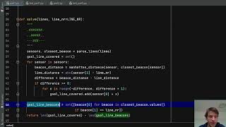 Advent of Code 2022, Day 15, Python Solution