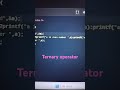 Ternary operator in C #coding #coder #cprogramming #java #developer 👩‍💻👍