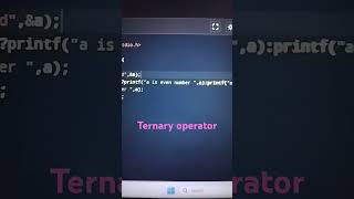Ternary operator in C #coding #coder #cprogramming #java #developer 👩‍💻👍