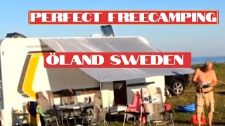 FRICAMPING på Öland. Freecampando numa ilha na Suecia, Öland.