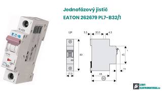 Jednofázový jistič Eaton 262679 PL7-B32/1 na DIN lištu