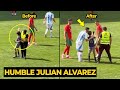 Julian Alvarez classy reaction giving young pitch invader selfie after get booed from Morocco fans