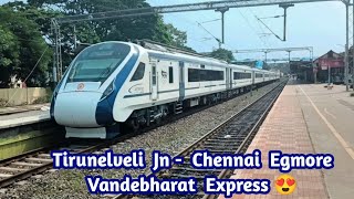 Train Spotting: Speed Skip Of 20666 Tirunelveli Junction - Chennai Egmore Vandebharat Express 😍