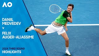 Felix Auger-Aliassime v Daniil Medvedev Highlights | Australian Open 2024