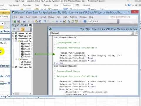 How to Examine & Edit the VBA Code for a Recorded Macro How to Examine & Edit the VBA Code for a Recorded Macro