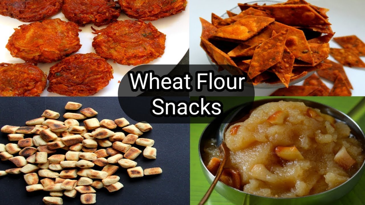 4 Wheat Flour Snacks Recipes | Wheat Bonda | Wheat Halwa | Wheat Banana ...