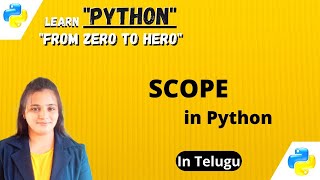 scope in Python with Telugu explanation#python #programming