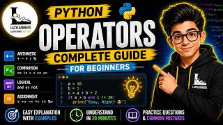 “Python Operators Explained (Complete Beginner Guide)”