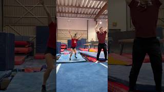 I taught a rhythmic gymnast a backflip! 🤸🏼‍♂️ @elenashinohara #gymnast #olympics
