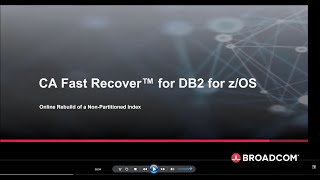 CA Fast Recover for DB2 for z/OS: Online Rebuild of a Non Partitioned Index